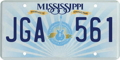 MS license plate JGA561