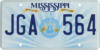 MS license plate JGA564
