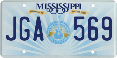 MS license plate JGA569