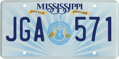 MS license plate JGA571