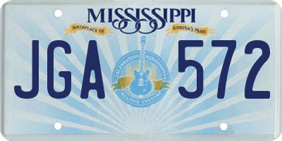 MS license plate JGA572