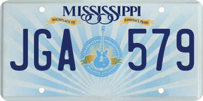 MS license plate JGA579