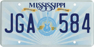 MS license plate JGA584