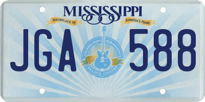 MS license plate JGA588