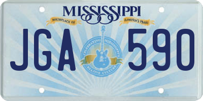 MS license plate JGA590