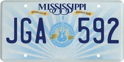 MS license plate JGA592