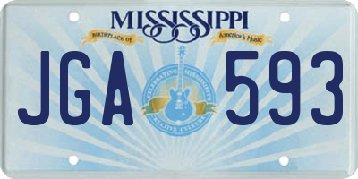 MS license plate JGA593