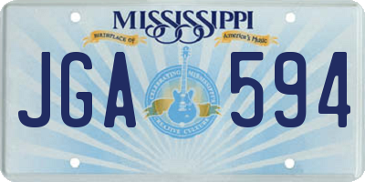MS license plate JGA594