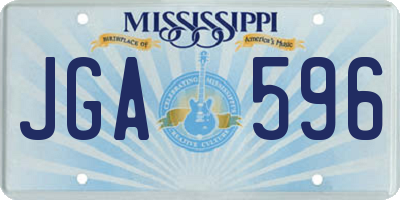 MS license plate JGA596
