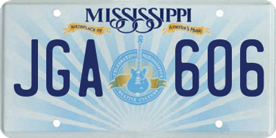 MS license plate JGA606