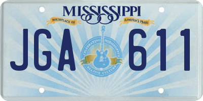MS license plate JGA611
