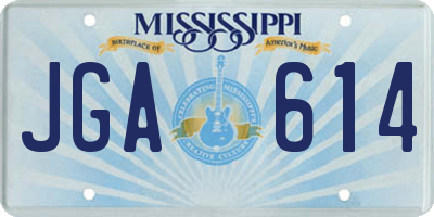 MS license plate JGA614