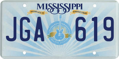 MS license plate JGA619