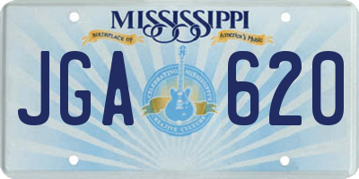 MS license plate JGA620