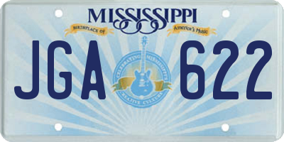 MS license plate JGA622