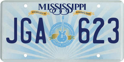 MS license plate JGA623