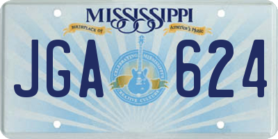 MS license plate JGA624