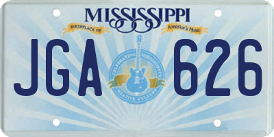 MS license plate JGA626