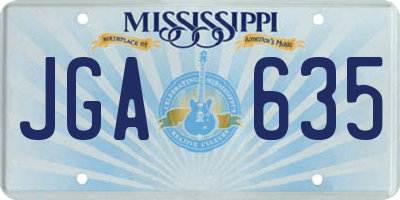MS license plate JGA635
