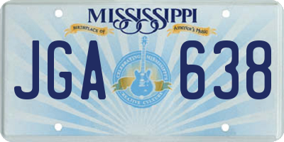 MS license plate JGA638