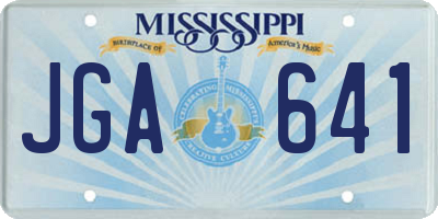MS license plate JGA641