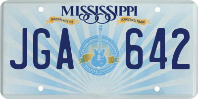 MS license plate JGA642