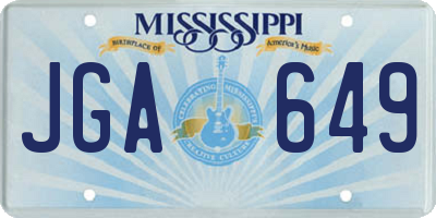 MS license plate JGA649