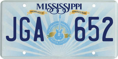 MS license plate JGA652