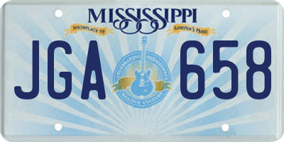MS license plate JGA658