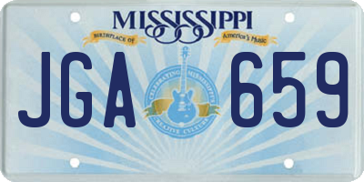 MS license plate JGA659