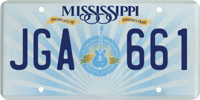 MS license plate JGA661