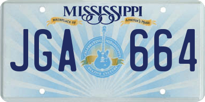 MS license plate JGA664