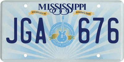 MS license plate JGA676