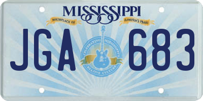 MS license plate JGA683