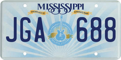 MS license plate JGA688