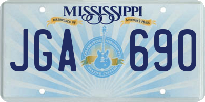 MS license plate JGA690