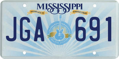 MS license plate JGA691