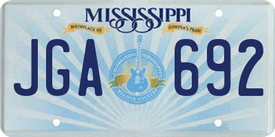 MS license plate JGA692