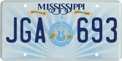 MS license plate JGA693