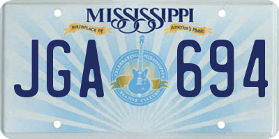 MS license plate JGA694
