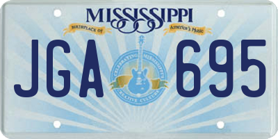 MS license plate JGA695