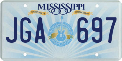 MS license plate JGA697