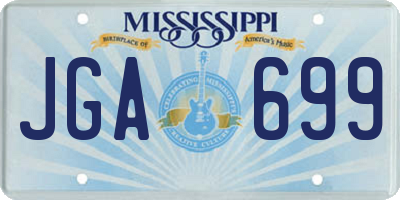 MS license plate JGA699