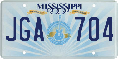 MS license plate JGA704