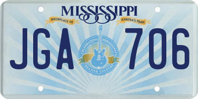 MS license plate JGA706
