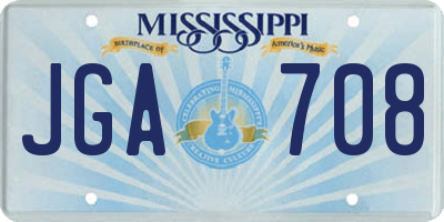 MS license plate JGA708