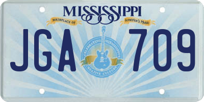 MS license plate JGA709