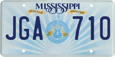 MS license plate JGA710