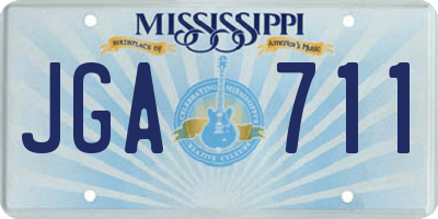 MS license plate JGA711