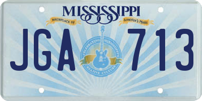 MS license plate JGA713